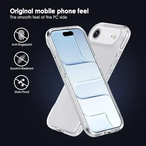 TENOC Phone Case Compatible with iPhone Air, Clear Case Shockproof Protective Bumper Slim Cover for 6.5 Inch - 5