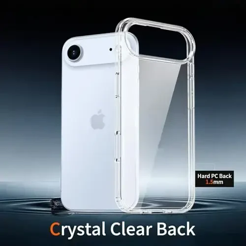 TENOC Phone Case Compatible with iPhone Air, Clear Case Anti-Yellowing Protective Bumper Hard Back Cover for 6.5 Inch - 2