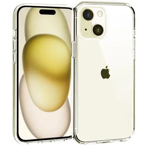 TENOC Phone Case Compatible with iPhone 15, Clear Case Shockproof Protective Bumper Slim Cover for 6.1 Inch 