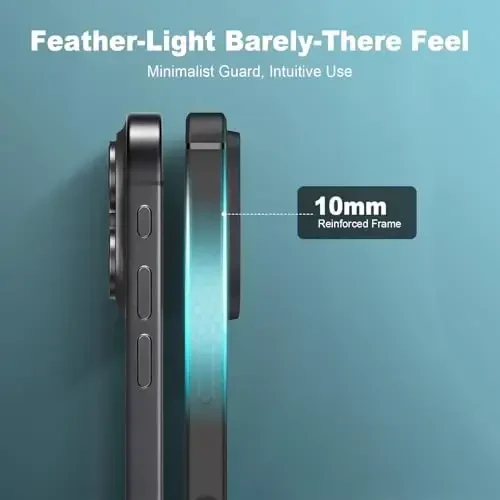 TENOC Phone Case Compatible with iPhone 16 Pro, Black Case Anti-Fingerprint Protective Bumper Matte Cover for 6.3 Inch - 6