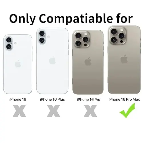 TENOC Phone Case Compatible with iPhone 16 Pro Max, Clear Case Shockproof Protective Bumper Slim Cover for 6.9 Inch - 2