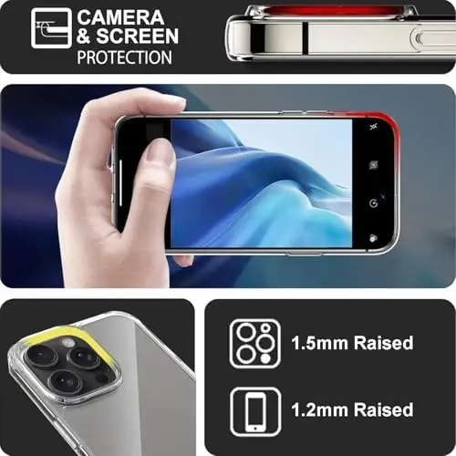 TENOC Phone Case Compatible with iPhone 16 Pro Max, Clear Case Shockproof Protective Bumper Slim Cover for 6.9 Inch - 4