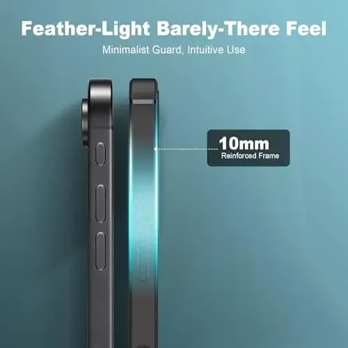 TENOC Phone Case Compatible with iPhone 16e, Black Case Anti-Fingerprint Protective Bumper Matte Cover for 6.1 Inch - 6