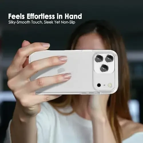 TENOC Phone Case Compatible with iPhone 17 Pro Max, Clear Case Shockproof Protective Bumper Slim Cover for 6.9 Inch - 7