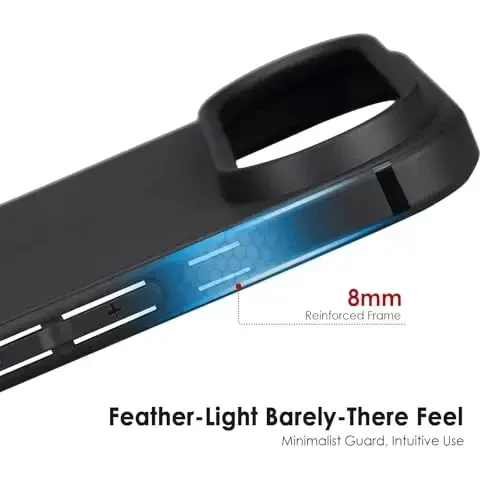 TENOC Phone Case Compatible with iPhone Air, Black Case Anti-Fingerprint Protective Bumper Matte Cover for 6.5 Inch - 4