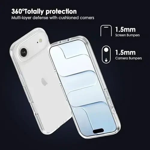 TENOC Phone Case Compatible with iPhone Air, Clear Case Shockproof Protective Bumper Slim Cover for 6.5 Inch - 3