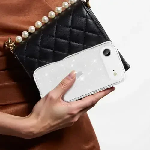 TENOC Phone Case Compatible with iPhone Air, Glitter Case Clear Sparkling Protective Bumper Cute Cover for Girls Women - 7