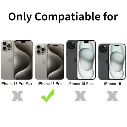 TENOC Phone Case iPhone 15 Pro bilan mos keladi, tiniq g'ilof, sariqqa qarshi himoya tamponli qattiq orqa qopqoq 6,1 dyuym uchun - TENOC (1)