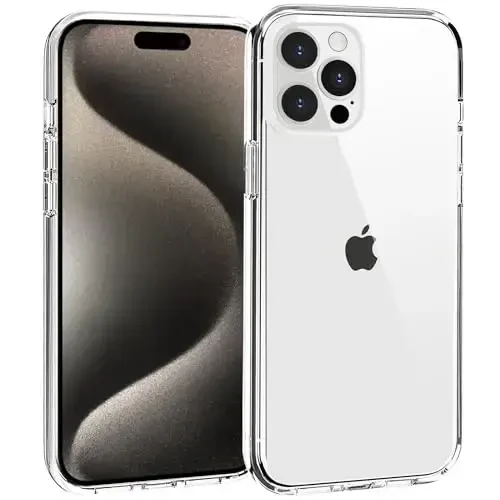 TENOC Phone Case iPhone 15 Pro bilan mos, Shaffof G'ilof Zarba o'tkazmaydigan Himoya Bumper Yupqa Qopqoq 6.1 dyuym uchun - TENOC