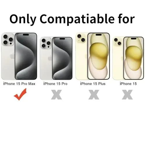 TENOC Phone Case iPhone 15 Pro Max bilan mos keladi, shaffof g‘ilof zarbaga chidamli himoya bamperi 6,7 dyuym uchun yupqa qopqoq - 2