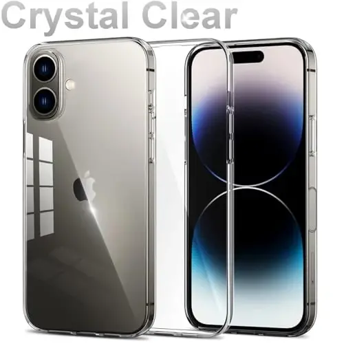 TENOC Phone Case iPhone 16 Plus bilan mos, shaffof g'ilof zarbga chidamli himoya bumperi 6,7 dyuym uchun ingichka qopqoq - 6