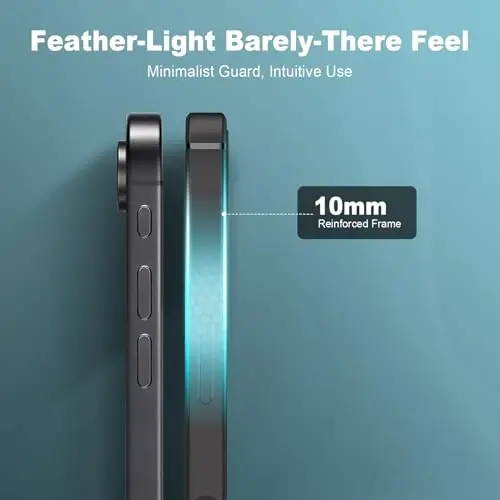 TENOC Phone Case iPhone 16e bilan mos keladi, qora g'ilof barmoq izlariga qarshi himoya tamponli mat qoplamasi 6,1 dyuym uchun - 6