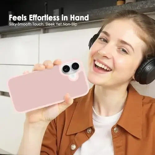 TENOC Phone Case iPhone 17 bilan mos keladi, pushti rangli g'ilof Shaffof himoya bumperi Matte qattiq orqa qopqoq 6,3 dyuym uchun - 6