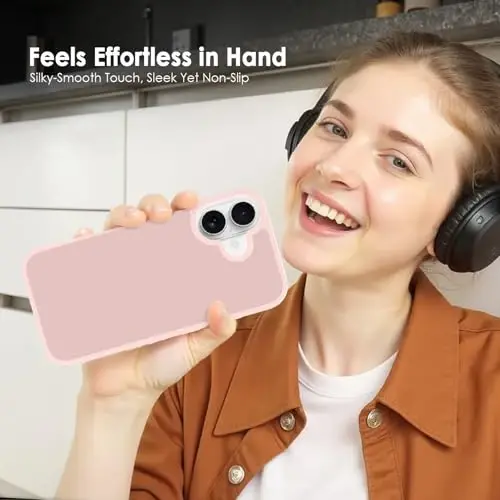 TENOC Phone Case iPhone 17 bilan mos keladi, pushti rangli g'ilof Shaffof himoya bumperi Matte qattiq orqa qopqoq 6,3 dyuym uchun - 6