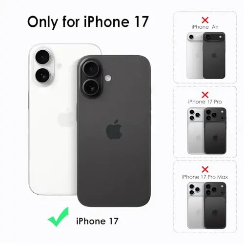 TENOC Phone Case iPhone 17 bilan mos keladi, Shokga chidamli himoya bamperi 6,3 dyuym uchun yupqa qopqoq - TENOC