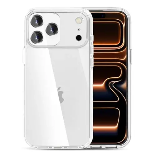 TENOC Phone Case iPhone 17 Pro bilan mos keladi, Shaffof G'ilof Zarbadan himoya qiluvchi bamper 6.3 dyuym uchun ingichka qopqoq - 1