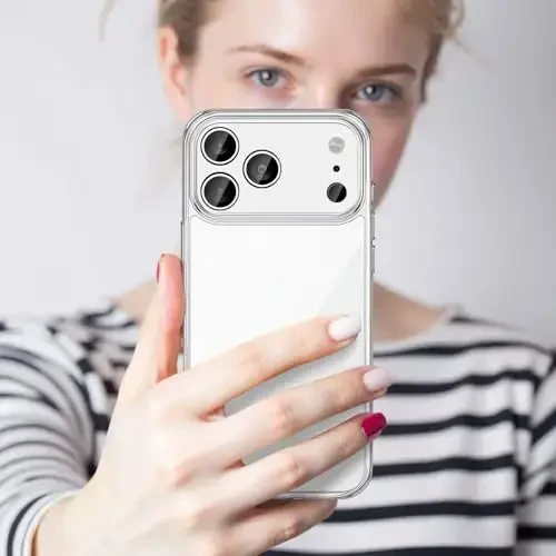 TENOC Phone Case iPhone 17 Pro bilan mos keladi, tiniq g'ilof sarg'ayishga qarshi himoya bamperi 6,3 dyuym uchun qattiq orqa qopqoq - 7