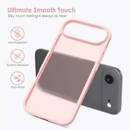 TENOC Phone Case Compatible with iPhone Air, Pink Case Translucent Protective Bumper Matte Hard Back Cover for 6.5 Inch - 2
