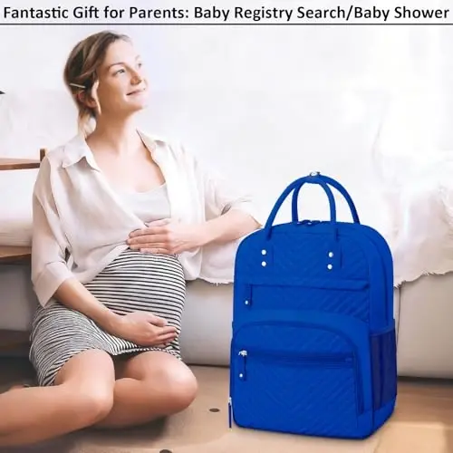 Tenot Diaper Bag Backpack Tote for Women Large Capacity, Baby with Insulated Pockets Multifunctional Bags For Girl Boy Waterproof Boys Girls Mama Maternity Travel Royal Blue - 5