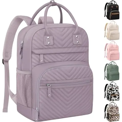 Tenot Diaper Bag Backpack for Women Large Capacity with Insulated Pockets Multifunctional Diaper Bags For Baby Girl Boy Waterproof Baby Bags For Mama Maternity Travel Bag Purple 