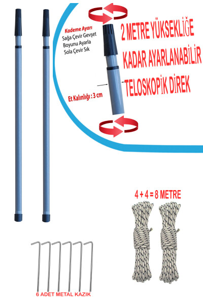 Tent Plus Araç Kamp Çadırı Tente Gölgelik Katlanır Çok Amaçlı Araç üstü Branda Piknik Plaj Çadırı - 4