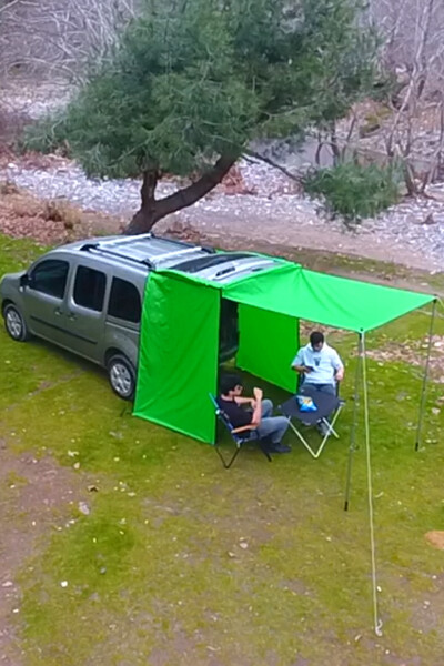 Tent Plus Araç Kamp Çadırı Tente Gölgelik Katlanır Çok Amaçlı Araç üstü Branda Piknik Plaj Çadırı - 7