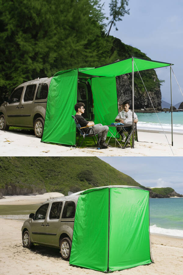 Tent Plus Car Camping Tent Awning Shade Foldable Multipurpose Car Top Canopy Picnic Beach Tent - 1