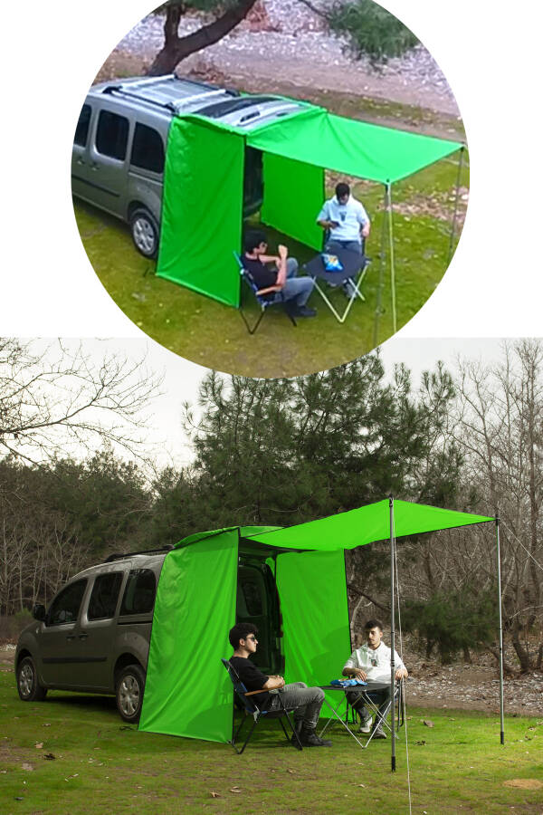 Tent Plus Car Camping Tent Awning Shade Foldable Multipurpose Car Top Canopy Picnic Beach Tent - 2