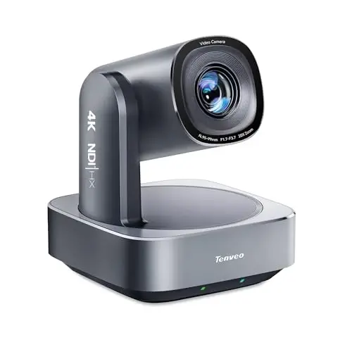 Tenveo 4K NDI PTZ Camera, AI Humanoid & Face Auto-Tracking, 20X Optical + 8X Digital Zoom, USB3.0/HDMI/LAN PoE IP Live Streaming for Church Worship Broadcast Events Video Conference YouTube OBS - TENVEO
