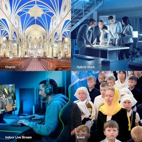 Tenveo 4K PTZ Camera AI Auto Tracking 12X Optical Zoom Wide View Angle USB3.0/HDMI/RJ45/PoE Church Video Conference Broadcast Zoom Skype Teams uchun jonli efirga uzatuvchi kamera, Red Dot Design g'olibi - 4