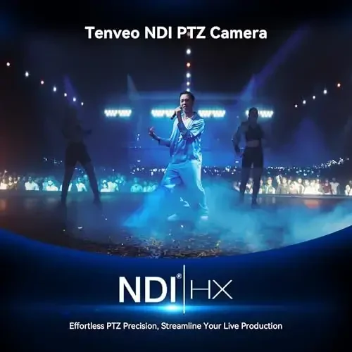 Tenveo NDI PTZ Camera 4K AI Auto-Tracking 12X Optical Zoom USB3.0 LAN PoE HDMI Wide Angle Lens IP Live Streaming Camera for Church Worship Video Conference Broadcast Events YouTube OBS vMix - 5