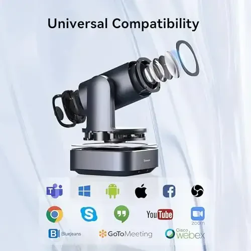 Tenveo VLoop PTZ Camera with 20X Optical Zoom Wide View Angle USB3.0/HDMI Works with Zoom Skype Teams FHD 1080P for Video Conference Red Dot Design Winner (VL20H) - 5