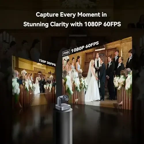 Tenveo VLoop PTZ Kamera, 20X optik zum, keng ko'rish burchagi USB3.0/HDMI Zoom Skype Teams bilan ishlaydi FHD 1080P video konferensiya uchun Red Dot Design Winner (VL20H) - 4