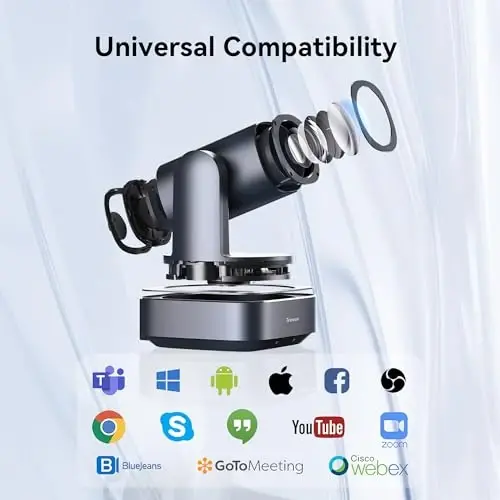 Tenveo VLoop PTZ Kamera, 20X optik zum, keng ko'rish burchagi USB3.0/HDMI Zoom Skype Teams bilan ishlaydi FHD 1080P video konferensiya uchun Red Dot Design Winner (VL20H) - 5