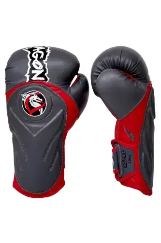 Tepito Boxing Gloves Muay Thai Kick Boxing Gloves and Bandage 2-Piece Set-Gray - 2