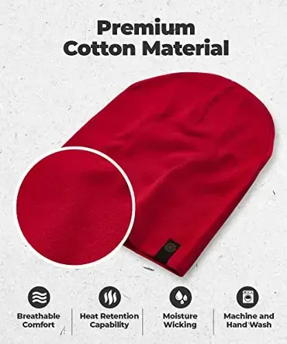 Теплая шапка-бини Slouchy - восхитительно мягкая повседневная шапка из тонкого трикотажа - 6