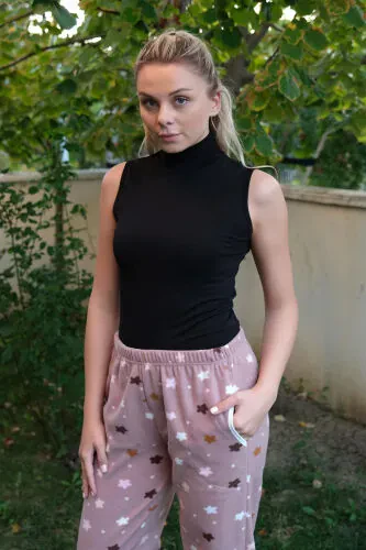 Теплые женские вельсофт-полар штаны Akbeniz 210056 - 3