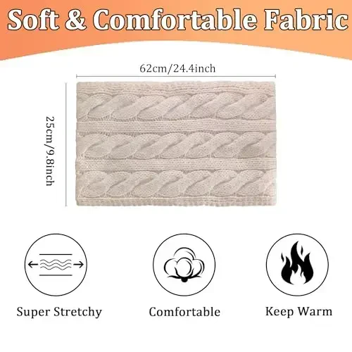 Warm Scarf for Winter Women & Men, Knit Wool Loop Infinity Scarves Thick & Chunky Neck Warmer For Cold Weather U-SY-WS7 - 3