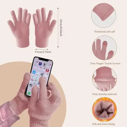 Теплый шарф для зимних женщин и мужчин, вязаный шерстяной петля бесконечности шарфы толстый и объемный утеплитель для шеи для холодной погоды U-SY-WS7 - 3