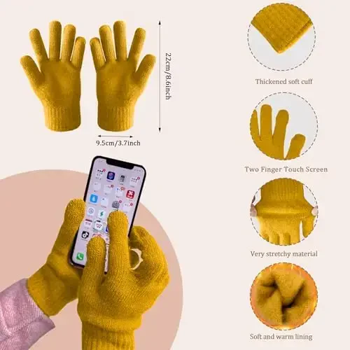 Теплый шарф для зимних женщин и мужчин, вязаный шерстяной шарф-снуд, толстый и объемный утеплитель для шеи для холодной погоды U-SY-WS7 - 3