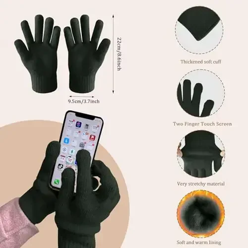 Тёплый шарф для зимы Женский и мужской, вязаный шерстяной шарф-снуд, толстый и крупный утеплитель для шеи для холодной погоды U-SY-WS7 - 3