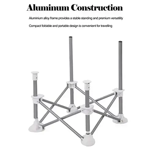 PandaEar Portable Travel Booster Seat with Tray| Folding Baby Seat Booster High Chair for Dining Table| Compact Camping Chair for Lawn, Beach Indoor/Outdoor Use| Toddlers, Kids (Light Blue) - 6