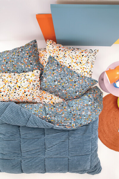 Terazzo Double Triola Sleep Set - Indigo - YATAŞ