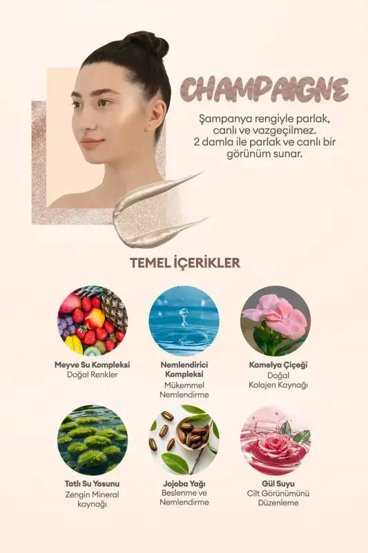 Teri bilan butunlashgan doimiy suyuq yoritgich Juicy-Pang Water Highlighter (GD01)-GD01 - 3