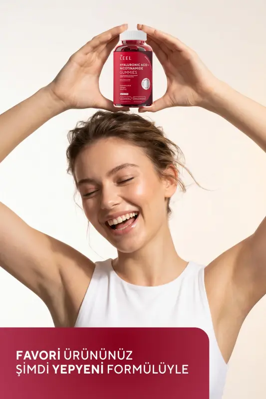 Teri Vitamini Chaynaladigan Vegan Gummy, Giyalyuron kislotasi, S vitamini, Glyutatsion, Q10, ALA, Biotin - 3