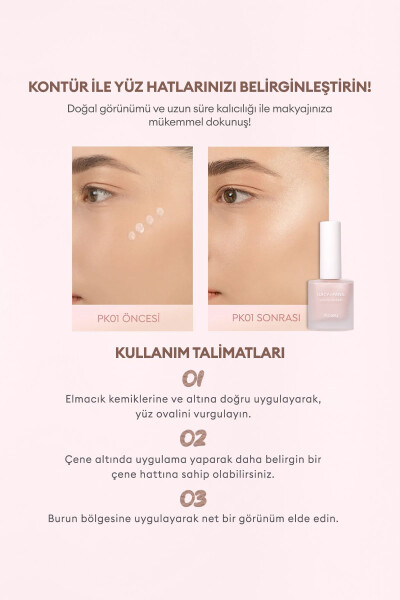 Teriga mos keladigan, teri bilan birlashadigan suyuq porlatgich Juicy-pang Water Highlighter (PK01) - 11