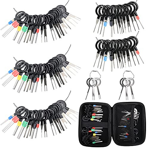 Terminal Removal Tool Kit 82 Pcs Depinning Tool Electrical Connector Pin Removal Tool Kit Pin Extractor Terminal Release Tool Set for Automotive Car - 1