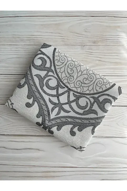 Термо Кожа Коран Хлопковый Молитвенный Коврик Жемчужный Четки Комплект Подарочный Набор Приданое Домашний Концепт-СЕРЫЙ - 4