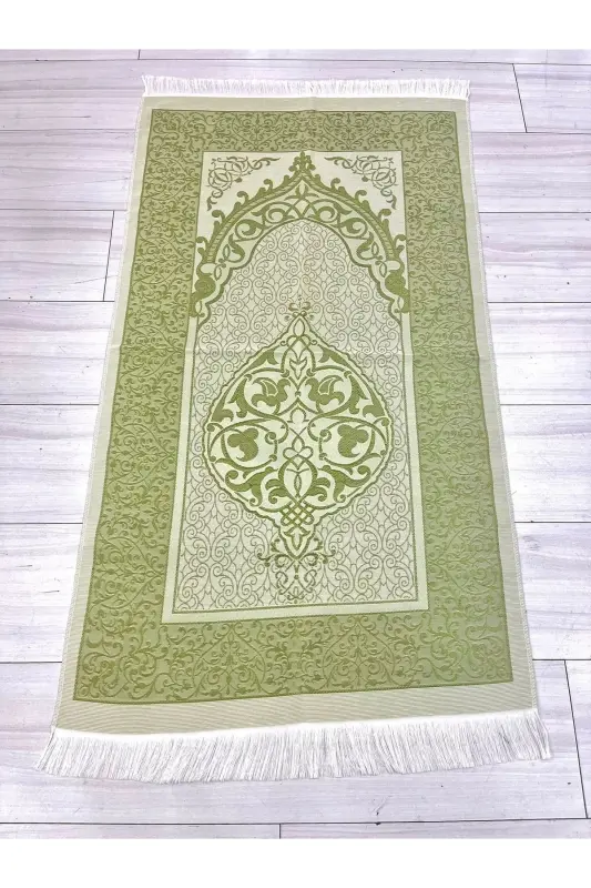 Termo Teri Qur'on Pamukli Sajjada Marvarid Tasbeh Bo'gcha Sep Uchuk Ev Konsepti-YASHIL - 3