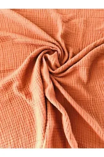 Terracotta 4 Layer Multipurpose Muslin Swaddle Blanket-Terracotta - JUNİPERUS (1)
